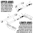 Rear Adjustable Control Arms (01-07 Sequoia)