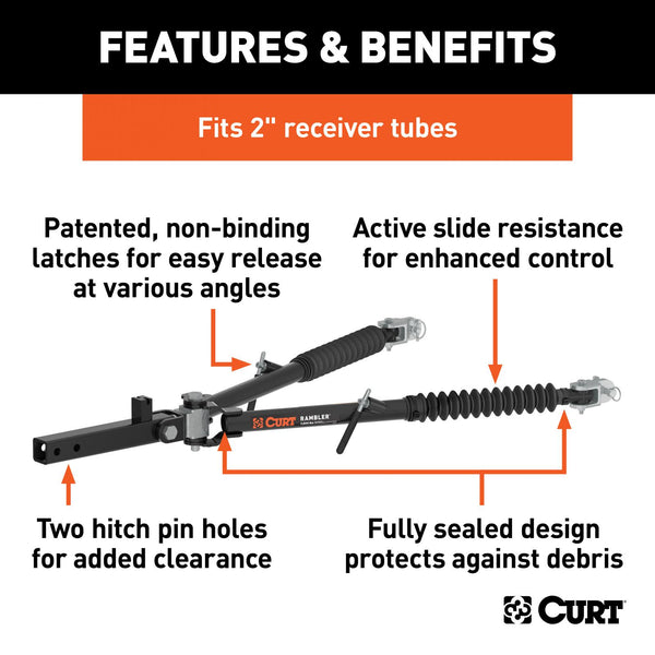 RJ-70001 - Curt Rambler RV Tow Bar (7,500 lbs.)