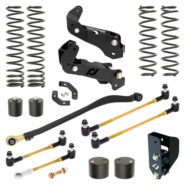 RJ-JLG000-103 - RockJock JL Driver Lift Kit (3.6L/2.0T Gas Engines, 3.5 in. Lift)