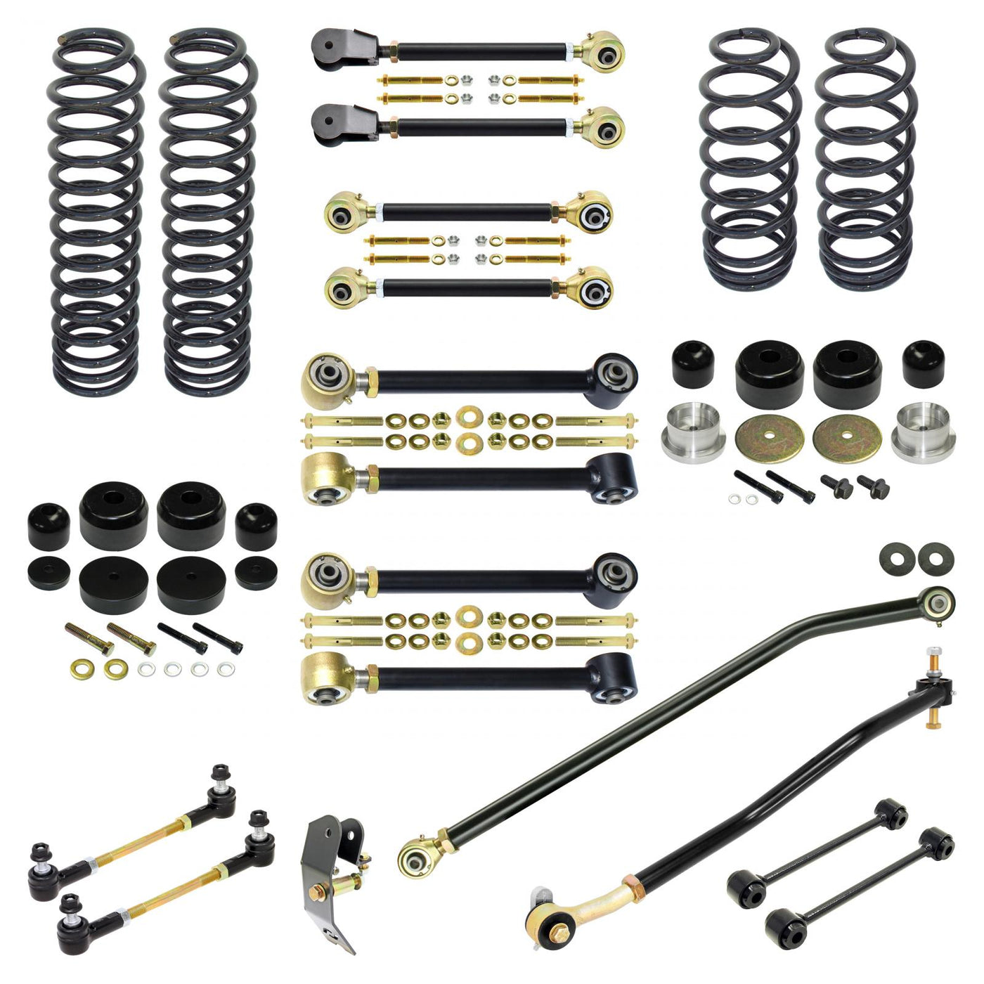 RJ-TJ0001-101 - RockJock Pro Edition TJ Wrangler Suspension System (4 in. Lift)