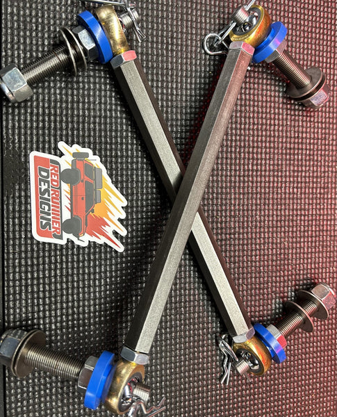 (Type 4) Extended Length, Adjustable, Double Heim Quick Disconnect for Jeep JK, JL, JT, Toyota Rav4 and More