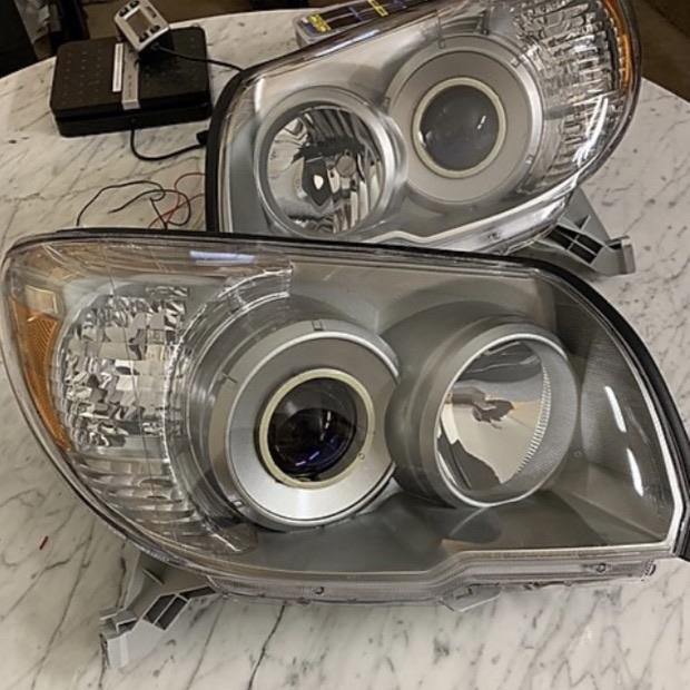 Happy19star Projector Headlights For Toyota 4Runner (2006-2009) – Pair Left+Right, Chrome Housing, DOT/SAE Certified