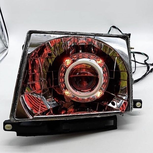 Black Dual Halo LED Projector Headlights For Toyota Tacoma 97-00 – Sleek Style